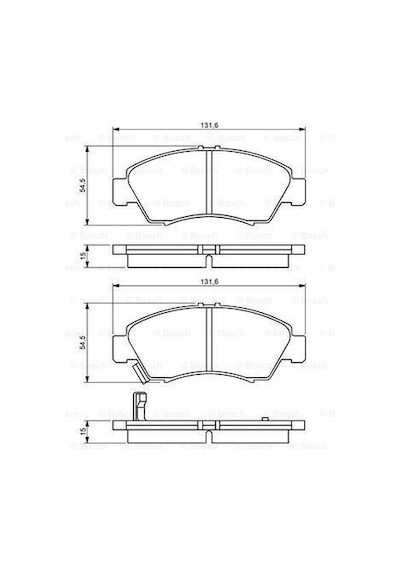 Honda Jazz Ön Fren Balatası 2002-2008 Bosch