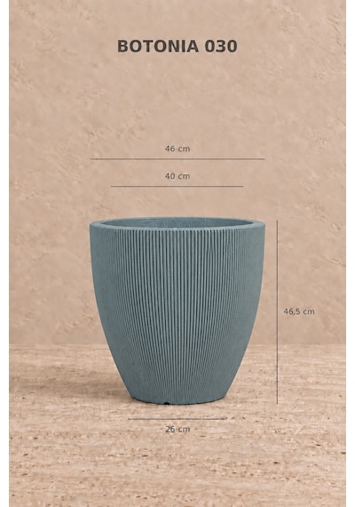Bostann Dekoratif Saksı - Botonıa 030 - 50l - Gri 50 Lt