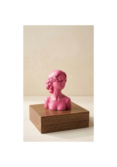 Kapalı Gözlü Kadın Dekoratif Biblo, Figür Minimalist, Pinterest Ev Dekoru Pembe