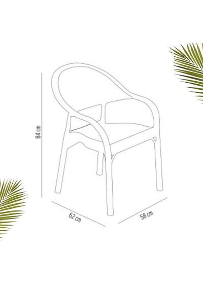 Holiday Bambu Sandalye 2 Li Set Acı Kahverengi
