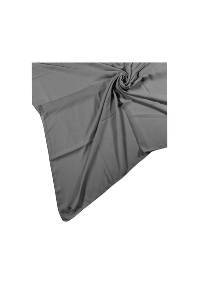 Mim Eşarp Mısırlı Eşarpları Queen Krep Düz Renk Eşarp 110x110 Cm Gri