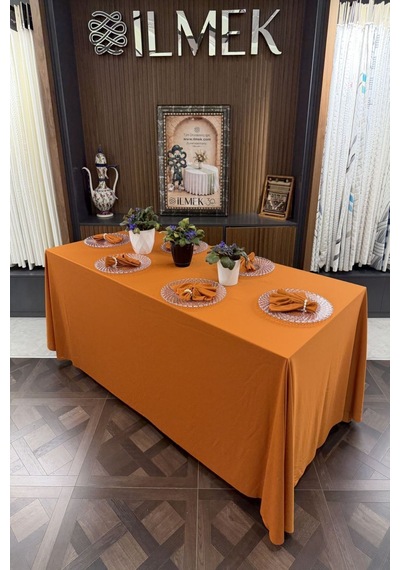 Dertsiz Dikdörtgen Masa Örtüsü 320x220cm - Dikişsiz Ütü İstemez - Düğün Davet Organizasyon Otel Restoran Kiremit Kiremit Dertsiz Dikdörtgen Masa Örtüsü 320x220cm - Dikişsiz Ütü İstemez - Düğün Davet Organizasyon Otel Restoran Kiremit Kiremit