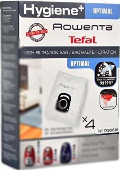 Rowenta X Trem Power Elektrikli Süpürge Toz Torbası, 4 Adet