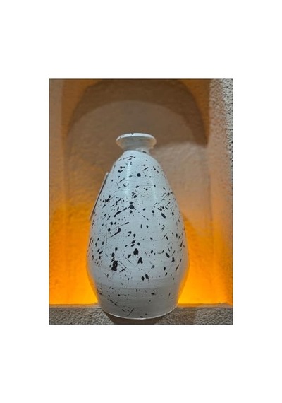 Pie Siyah Beyaz Tomurcuk Vazo Büyük 2 7 Cm X 6 3 Cm Çap Çok Renkli