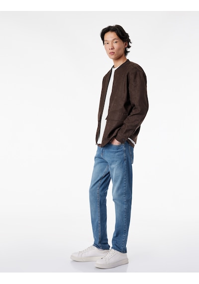 Koton Normal Bel Slim Fit Jean Pantolon - Brad Jean Orta İndigo 6sam40215nd