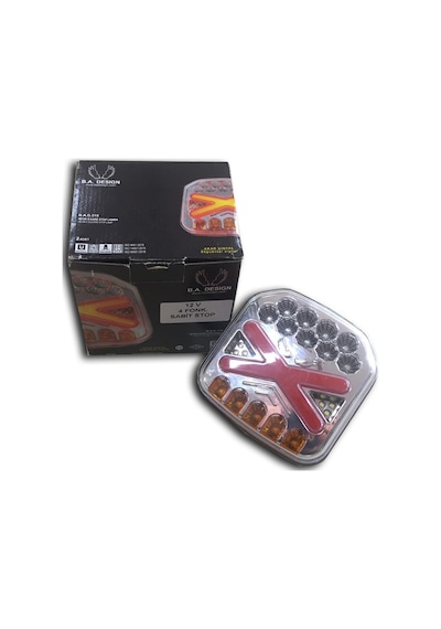 Bad 310 X Kare Stop Sabit 4 Fonksiyon 12V