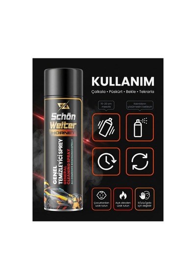 Araç Oto Susuz Motor Temizleme Aerosol Spreyi 500 Ml Horse