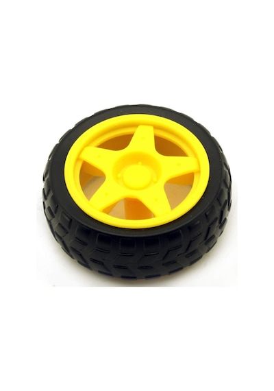 Sarı Tekerlek - 65mm 6v 250rpm Sarı Motor Uyumlu