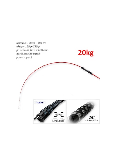 Sea Horse 562ml 1,68m 60-250g 2 Parça Slow Jig Kamış
