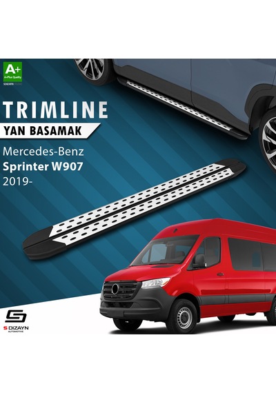 S-dizayn Sprinter W907 Orta Şase Trimline Gri Yan Basamak 274 Cm 2019 Üzeri