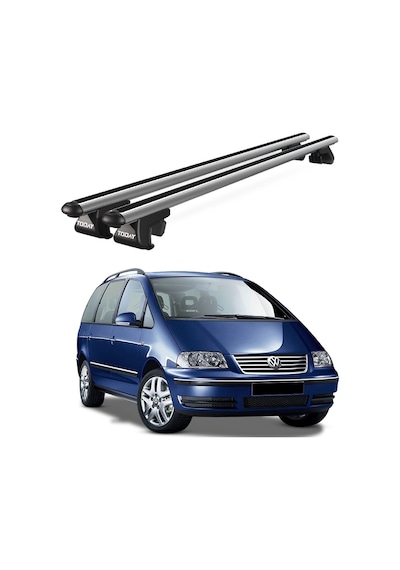 Venüs Volkswagen Sharan 1995-2010 Uyumlu Gri Ara Atkı Port Bagaj Tavan Barı