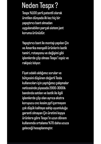 Ayaltes Tespx Tesla Uberturbine 21'' Kırmızı Jant Koruyucu 1 Jant