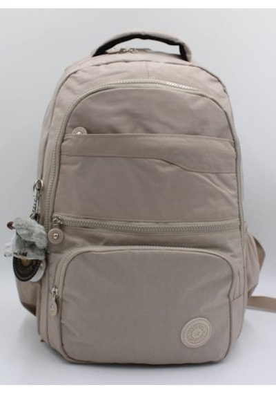 Bevitton Suya Dayanıklı Krinkıl Kumaş Unisex Sırt Ve Okul Çantası Bej 2400 Bej