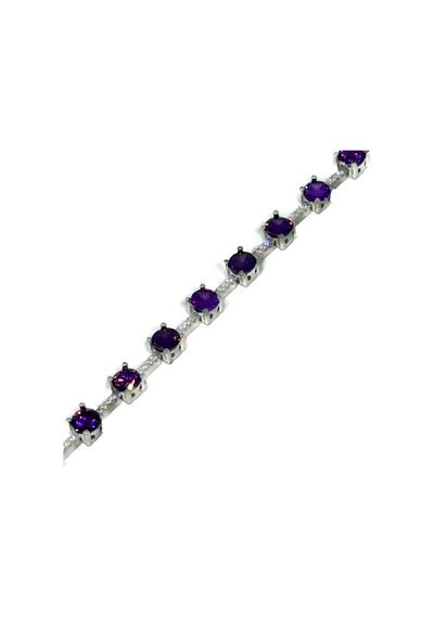 925 Ayar Gümüş Zirkon Mor Taşlı Kadın Bileklik Doğum Günü Sevgililer Günü Hediyesi 19.5 Cm Gümüş - 818946125 Gümüş 925 Ayar Gümüş Zirkon Mor Taşlı Kadın Bileklik Doğum Günü Sevgililer Günü Hediyesi 19.5 Cm Gümüş - 818946125 Gümüş