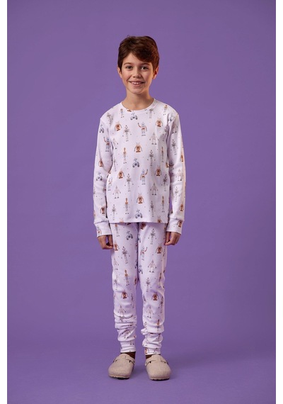 Mayoral Pueril Çocuk Fitilli Pijama Takımı - Pueril - Beyaz - 6 Yaş - 9999-beyaz-6 Yaş