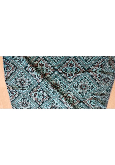 Algelsineve 6 m2 Eşme Desen, Serme, Çok Amaçlı Halı Örtüsü, Pike, Mavi