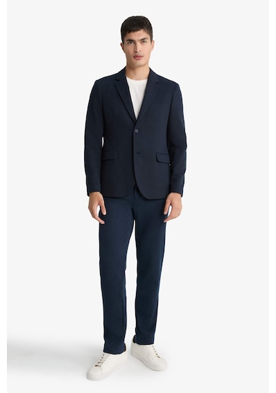 Defacto Slim Fit Dar Kesim Blazer Ceket F7690ax25aunv64 Lacivert