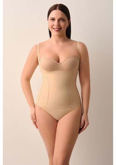 Suwen Yeni Nesil Lazer Kesim İz Bırakmayan İnce Dokulu Atlet Korse Sw9003089 Ten