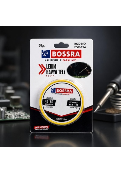 Lehim Teli 50 Gr, 40/60 Alaşım, 1,2 Mm Lehim Havyası Teli, Elektronik Kart Ve Tamir İşleri İçin