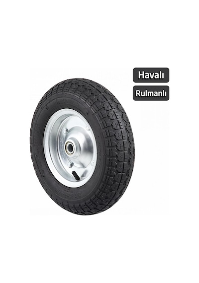 Yaparlar 62221 El Arabası Yedek Teker Şişme Havalı Rulmanlı 355 Mm