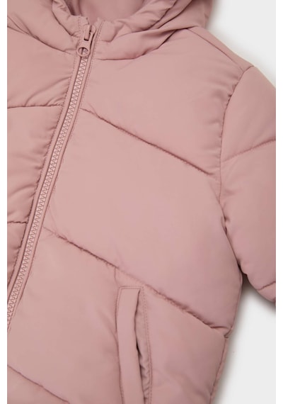 Defacto Kız Bebek Rüzgar Geçirmez Su İtici Kapüşonlu Şişme Mont E7360a525aubr86 Pembe