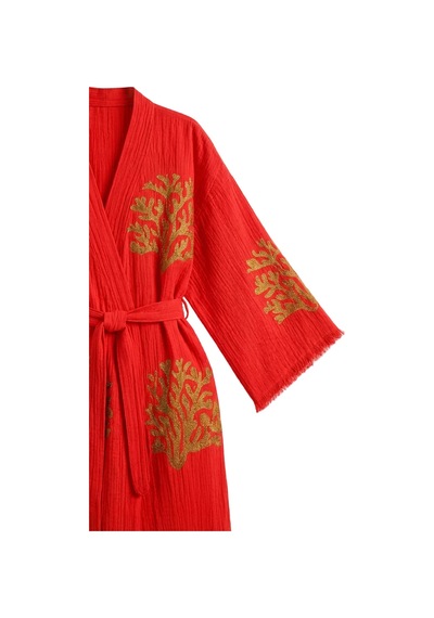 Brandsmiths Red Ethereal Coral Kimono Sarı