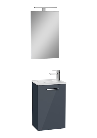 VitrA Mia 69582 Banyo Dolabı Seti Parlak Antrasit 40 CM Antrasit
