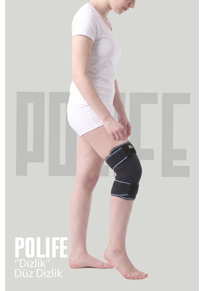 Polife Dizlik Sporcu Dizlik Darbe Koruyucu Sağ Sol Uyumlu 13x13 + Jel
