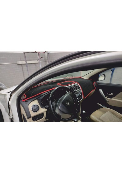 2012-2020 Modellerineuygun Renault Symbol/dacia Logan Torpidokoruma Halısı Siyah Kenar Renk Kırmızı