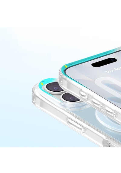 İphone 17 Uyumlu Kılıf M-safe Şarj Özellikli Zore Paris Mova Sert Pc Kapak Mavi