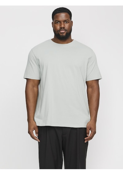 Jack & Jones Büyük Beden Bisiklet Yaka Basic Tisört-organic - 12158482 Puritan Gray