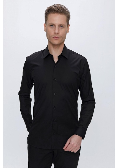Efor Gk 665 Slim Fit Siyah Klasik Gömlek Siyah Efor Gk 665 Slim Fit Siyah Klasik Gömlek Siyah