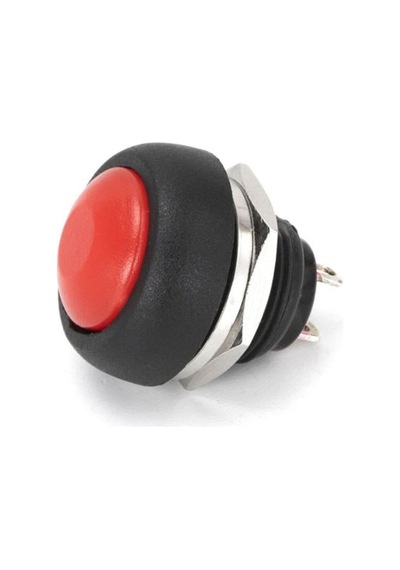 12mm Pbs-33b 2 Pin Push Buton Kırmızı On Off 1a 250v Mini Yuvarlak Su Geçirmez Anahtar