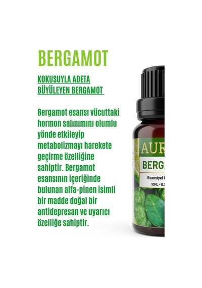 Auran Bergamot Esansiyel Uçucu Yağı 10 ML