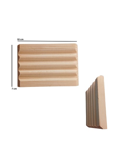 Ahşap Sabunluk 10x7 Cm Doğal Masif Ahşap, Kaymaz Tasarım, Banyo & Mutfak İçin Açık Ahşap