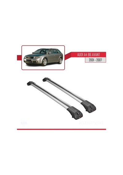 Audi A4 B6 Avant 2002-2004 Arası İle Uyumlu Ace-1 Ara Atkı Tavan Barı Gri