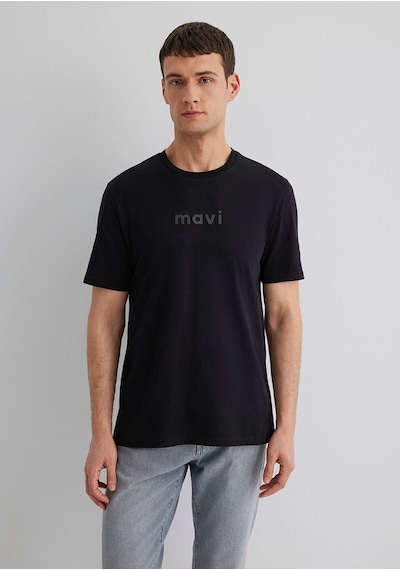 Mavi Erkek Mavi Baskılı Tişört Siyah 0612732-900 Siyah