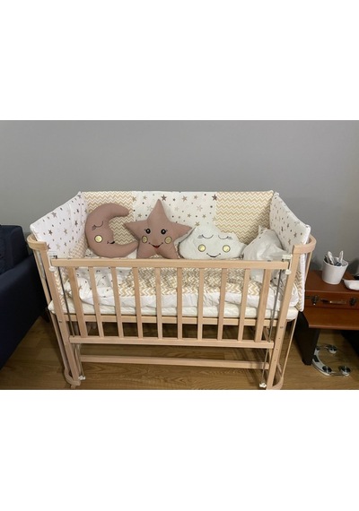Ahşap Beşik Anne Yanı Beşik Sallanır Beşik Organik 60x120 + Yıldız Uyku Seti + Yatak + Tekerlekli Sarı Sarı Ahşap Beşik Anne Yanı Beşik Sallanır Beşik Organik 60x120 + Yıldız Uyku Seti + Yatak + Tekerlekli Sarı Sarı