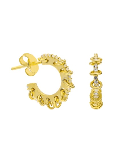 Halka Küpe 717083 Gold Gümüş