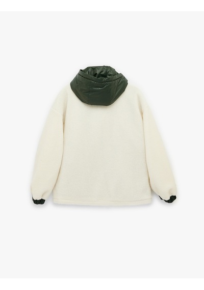 Koton Kapüşonlu Çıtçıt Düğmeli Cep Detaylı Kapitoneli Peluş Oversize Ceket Ekru 6wal20014ıw Ekru Koton Kapüşonlu Çıtçıt Düğmeli Cep Detaylı Kapitoneli Peluş Oversize Ceket Ekru 6wal20014ıw Ekru