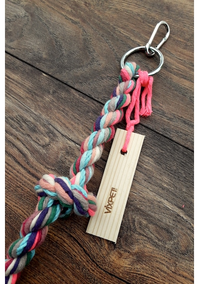 Vixpet Papağan Tırmanma Halatı Çok Renkli 80 Cm Çap 18 Mm L Kafes Oyuncağı Stres Ipi Pamuk Halat Sultan, Konur, Monk, Lori, Forpus