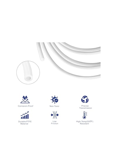 Ptfe Teflon Boru 1m 100cm - 2mm Id 4mm Od 1.75mm Filament Bowden 3d Yazıcı Uyumlu Tüp