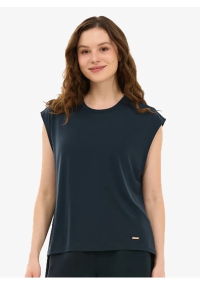 Skechers S2610047-3817 W Soft Touch Loose Fit Kadın T-shirt Siyah