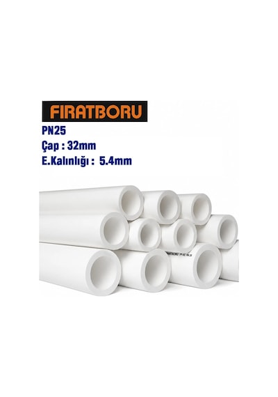 Fırat 32mm 4mt Pn25 Pprc Boru, 7b00020025
