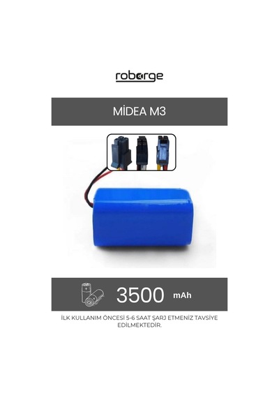 Midea M3 Robot Süpürge Uyumlu 3500 Mah Batarya - Muadil Ürün