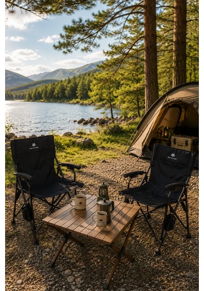 Baycamp Fuji Katlanır Kamp Sandalyesi Siyah