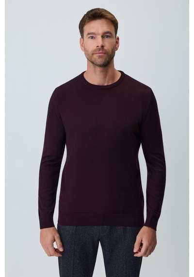Morven Erkek Mor Basic Bisiklet Yaka Triko 27kc017005309 Mor