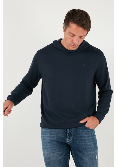 Buratti Relaxed Fit Kapüşonlu Yumuşak Dokulu Erkek Sweat 5901063 Lacivert