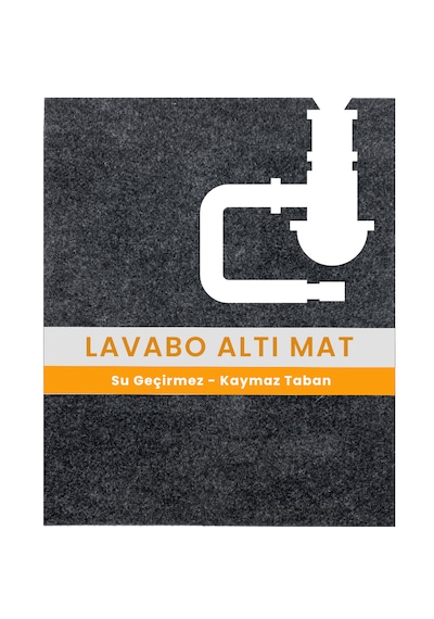 Beylini Lavabo Altı Matı Sıvı Geçirmez Kaymaz Taban 60x76 Cm