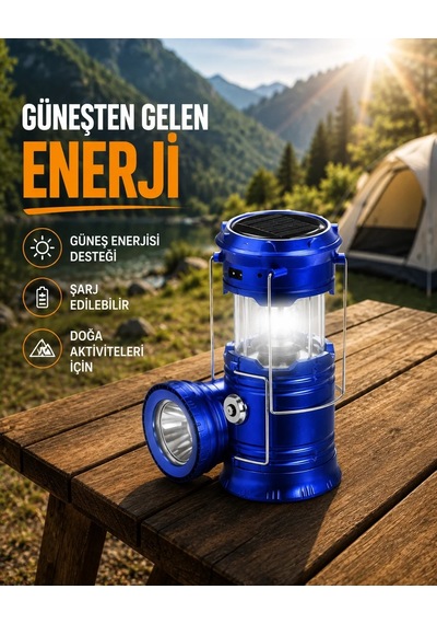 Ers Katlanabilir Usb Çıkışlı Kamp Feneri Şarj Edilebilir, Dayanıklı Ve Çok Fonksiyonlu Çok Renkli 56097814
